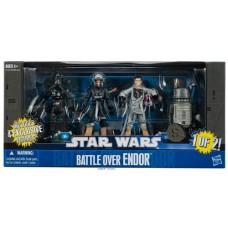 Star wars battle over endor incluye cuatro figuras.   (Tie Fighter pilot, B-Wing Pilot,R2-17, x-Wing pilot)   